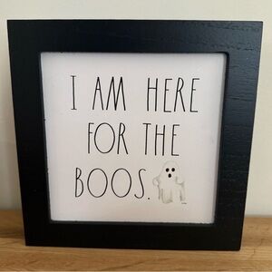 Rae Dunn Black and White 'I Am Here for the Boos' Frame